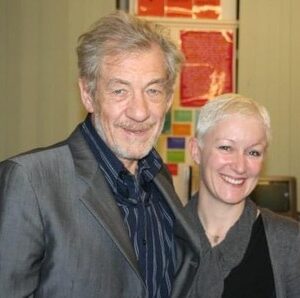 Ian McKellen visits Boo Spurgeon and students at Wisewood Secondary School.